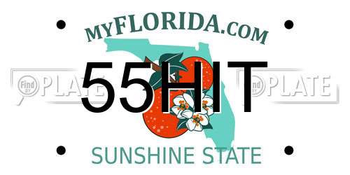 55HIT Florida License Plate