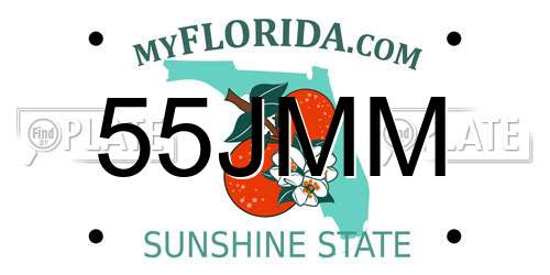 55JMM Florida License Plate