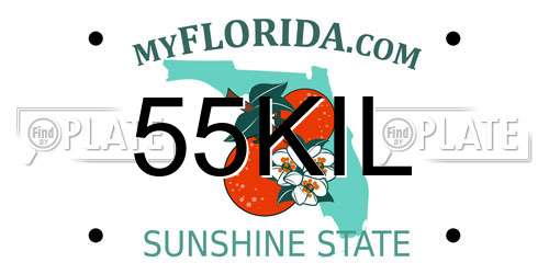 55KIL Florida License Plate