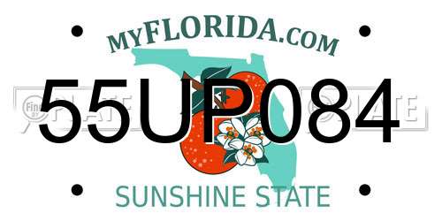 55UP084 Florida License Plate
