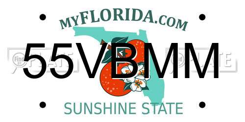 55VBMM Florida License Plate