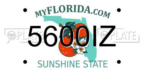 5600IZ Florida License Plate