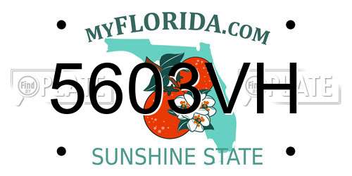 5603VH Florida License Plate