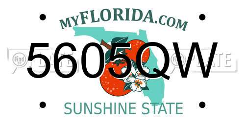5605QW Florida License Plate