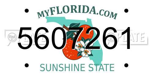5607261 Florida License Plate