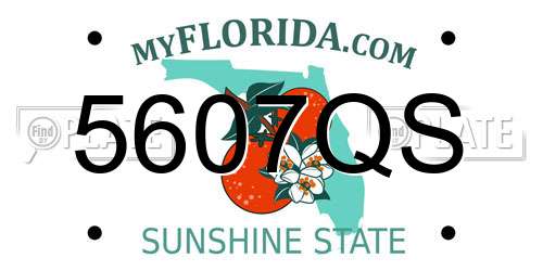 5607QS Florida License Plate