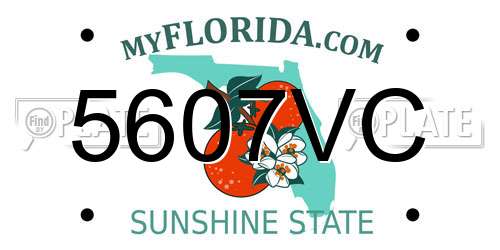 5607VC Florida License Plate