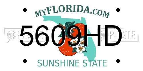 5609HD Florida License Plate