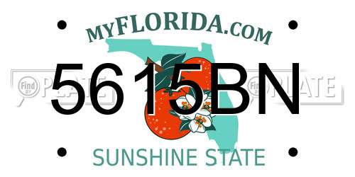 5615BN Florida License Plate