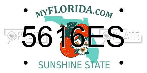 5616ES Florida License Plate
