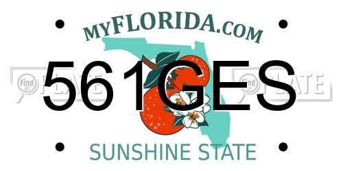 561GES Florida License Plate