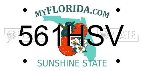 561HSV Florida License Plate