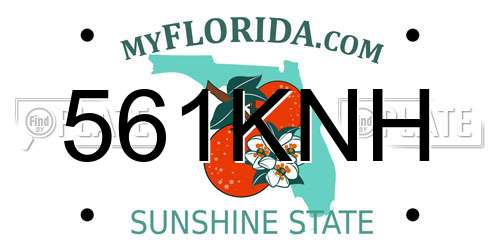 561KNH Florida License Plate