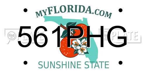561PHG Florida License Plate