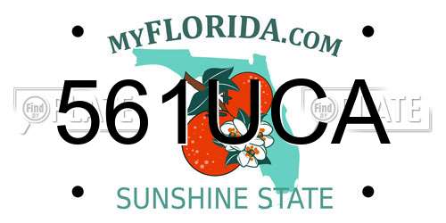 561UCA Florida License Plate