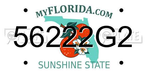 56222G2 Florida License Plate
