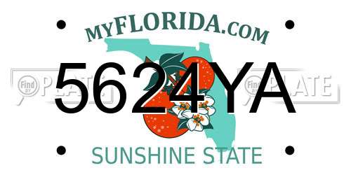 5624YA Florida License Plate