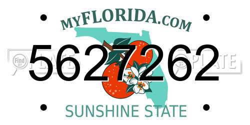 5627262 Florida License Plate