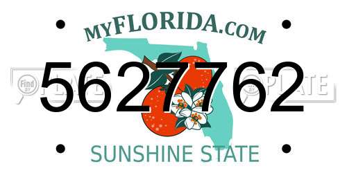 5627762 Florida License Plate