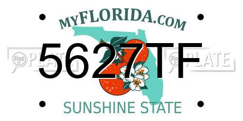 5627TF Florida License Plate