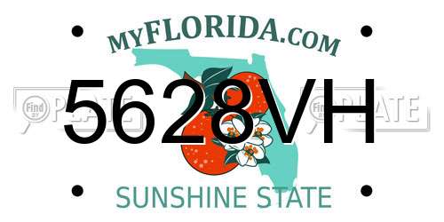 5628VH Florida License Plate