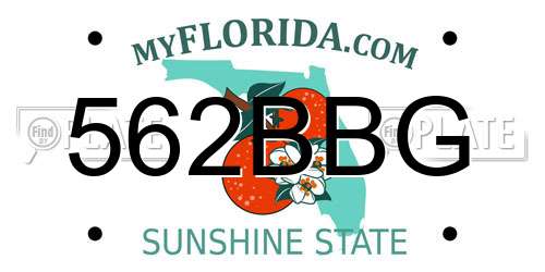 562BBG Florida License Plate