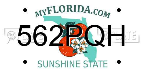 562PQH Florida License Plate