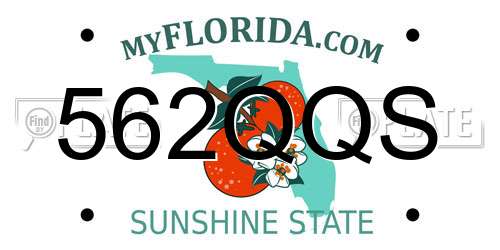 562QQS Florida License Plate