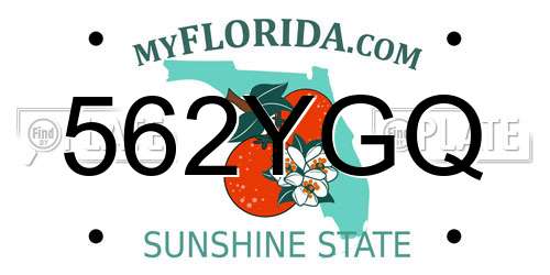562YGQ Florida License Plate