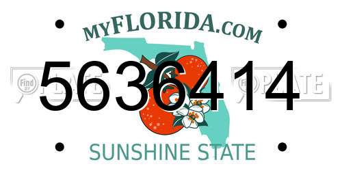 5636414 Florida License Plate