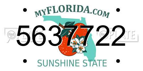 5637722 Florida License Plate