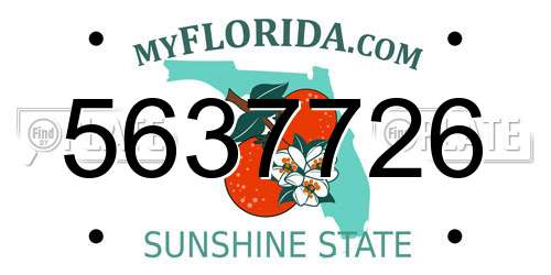 5637726 Florida License Plate
