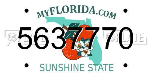 5637770 Florida License Plate