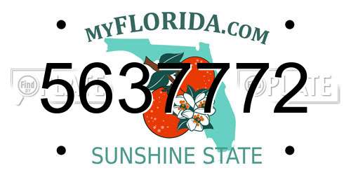 5637772 Florida License Plate