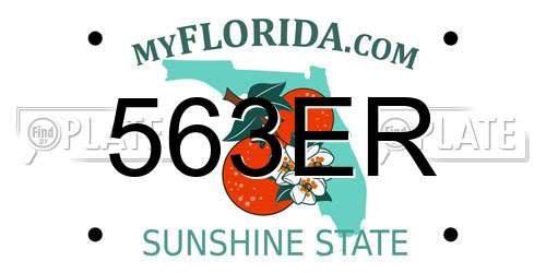 563ER Florida License Plate