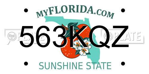 563KQZ Florida License Plate
