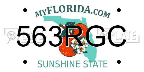 563RGC Florida License Plate
