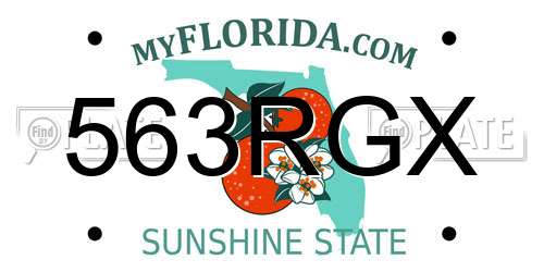 563RGX Florida License Plate