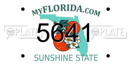 5641 Florida License Plate