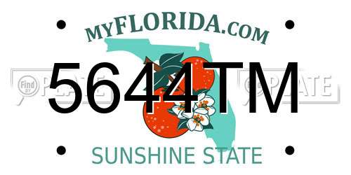 5644TM Florida License Plate