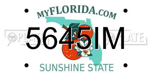 5645IM Florida License Plate