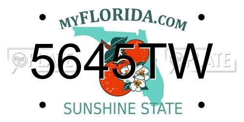 5645TW Florida License Plate