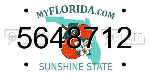 5648712 Florida License Plate