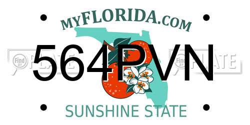 564PVN Florida License Plate
