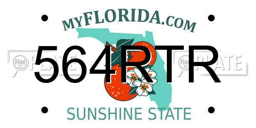 564RTR Florida License Plate