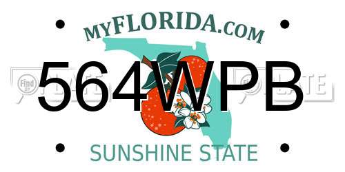 564WPB Florida License Plate