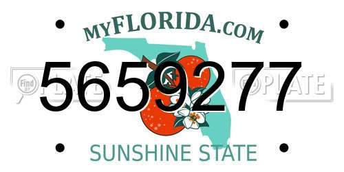 5659277 Florida License Plate