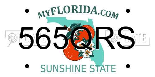 565QRS Florida License Plate