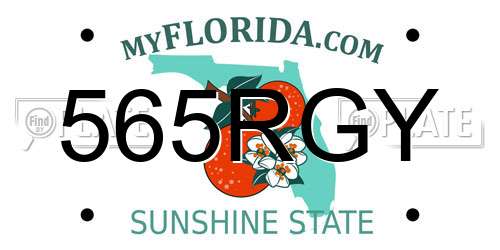 565RGY Florida License Plate