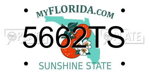 5662TS Florida License Plate